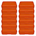 Romanoff Pencil Boxes, 2-1/2”H x 8-1/2”W x 5-1/2”D, Orange, Pack Of 12 Boxes