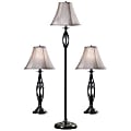 Kenroy Sperry Lamps, Bronze/Silver, Set Of 3