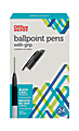 Office Depot® Brand Grip Ballpoint Pens, Medium Point, 1.0 mm, White Barrel, Black Ink, Pack Of 24 Pens 1 thumbnail image