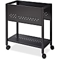 Lorell® Perforated Mobile File Cart, 24"D, Black