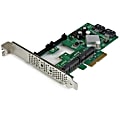 StarTech.com 2 Port PCI Express 2.0 SATA III 6Gbps RAID Controller Card w/ 2 mSATA Slots and HyperDuo SSD Tiering - Serial ATA/600 - PCI Express 2.0 x4 - Plug-in Card - RAID Supported - JBOD, 1, 0, 10 RAID Level - 2 Total SATA Port) 1 thumbnail image