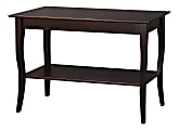 Linon Derora Console Table With Shelf, 29-1/2"H x 44"W x 16"D, Espresso