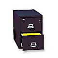 FireKing® 25"D Vertical 2-Drawer Legal-Size Fireproof File Cabinet, Metal, Black, White Glove Delivery 1 thumbnail image