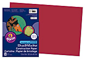 SunWorks® Construction Paper, 12" x 18", Red, Pack Of 50