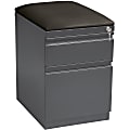 Lorell® 19-7/8"D Vertical 2-Drawer Mobile Pedestal File Cabinet With Seat Cushion, Charcoal 1 thumbnail image