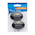 Paper Mate® Black Pearl Erasers, Oval, Pack Of 2