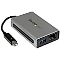 StarTech.com Thunderbolt To Gigabit Ethernet Plus USB 3.0 Thunderbolt Adapter