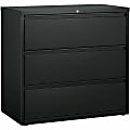 Lorell® 42"W x 18-8/10"D Lateral 3-Drawer Hanging File Cabinet, Charcoal 1 thumbnail image