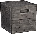 Powell Munroe Crate Side Table, 17”H x 18”W x 18"D, Gray 1 thumbnail image