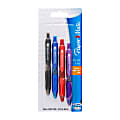 Paper Mate® Profile™ Mini Retractable Ballpoint Pens, Bold Point, 1.4 mm, Translucent Barrel, Assorted Ink Colors, Pack Of 4