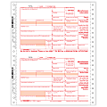 ComplyRight® 1099-MISC Continuous Tax Forms, 5-Part, 2-Up, Copies A/1/B/2/C, Continuous, 9" x 11", Pack Of 25 Form Sets