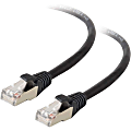 C2G-10ft Cat5e Molded Shielded (STP) Network Patch Cable - Black - Category 5e for Network Device - RJ-45 Male - RJ-45 Male - Shielded - 10ft - Black 1 thumbnail image