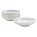 Martha Stewart Stoneware 6-Piece Dinner Bowl Set, 8-1/4", Blue Rim 1 thumbnail image