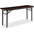 Lorell® Laminate Folding Banquet Table, 29"H x 60"W x 18"D, Mahogany 1 thumbnail image