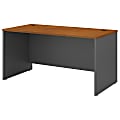 Bush Business Furniture Components 60"W Office Desk, Natural Cherry/Graphite Gray, Standard Delivery