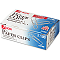 ACCO® Premium Paper Clips, Box Of 1000, No. 1, Silver