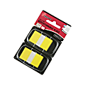 SKILCRAFT® 70% Recycled Color Self-Stick Flags, 1" x 1 3/4", Yellow, 50 Flags Per Pad, Pack Of 2 (AbilityOne 7510-01-315-2024) 1 thumbnail image