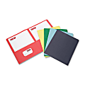 SKILCRAFT® Double-Pocket Portfolios, 30% Recycled, Assorted Colors, Box Of 15 (AbilityOne 7510-01-316-2302)