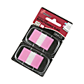SKILCRAFT® 70% Recycled Self-Stick Marker Flags,1" x 1 3/4", Bright Pink, 50 Flags Per Pad, Pack Of 2 (AbilityOne 7510-01-399-1153) 1 thumbnail image
