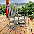 Flash Furniture Winston All-Weather Rocking Chair, Gray 1 thumbnail image