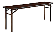 Lorell® Laminate Folding Banquet Table, 29"H x 72"W x 18"D, Mahogany 1 thumbnail image