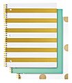 Divoga® Gold Struck Notebook, 8 1/2" x 10 1/2", College Ruled, Assorted Designs, 80 Sheets 1 thumbnail image