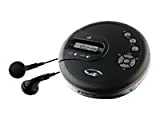 GPX PC332B Personal CD Player With FM Radio, 1.1"H x 5.51"W x 5.51"D, Black 1 thumbnail image