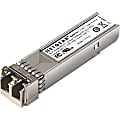 Netgear ProSafe AXM761 SFP+ Module - For Data Networking, Optical Network - 1 x LC Duplex 10GBase-SR Network - Optical Fiber - 62.5/125 µm, 50/125 µm - Multi-mode - 10 Gigabit Ethernet - 10GBase-SR1804.46 ft Maximum Distance - Hot-swappable