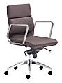 Zuo Modern® Engineer Low-Back Office Chair, Espresso/Chrome 1 thumbnail image