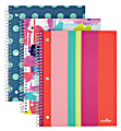 Office Depot® Brand Fashion Stellar Poly Notebook, 8" x 10 1/2", Wide Ruled, Assorted Designs, 80 Sheets