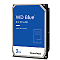 Western Digital® Blue 2TB Internal Hard Drive For Desktops, 64MB Cache, SATA/600, WD20EZRZ