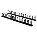 StarTech.com Vertical Cable Organizer with D-Ring Hooks - Vertical Cable Management Panel - 0U - 6 ft. - Black - 2 Pack - 40U Rack Height - Steel 1 thumbnail image