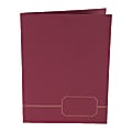 Oxford™ Monogram Executive Twin Pocket Portfolios, 9" x 11 7/8", Burgundy/Gold, 30% Recycled, Pack Of 4
