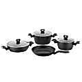Korkmaz Nora 7-Piece Aluminum Nonstick Cookware Set, Black 1 thumbnail image