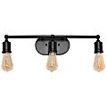 Lalia Home 3-Light Industrial Vanity Light, 3-3/4"W, Black