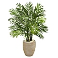 Nearly Natural Areca Palm 48”H Artificial Tree With Planter, 48”H x 30”W x 27”D, Green