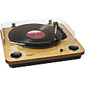 ION Max LP Conversion Turntable with Stereo Speakers - Natural Wood - Auxiliary Audio In - Audio Line Out - USB 1 thumbnail image