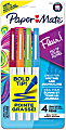 Paper Mate® Flair Porous Point Bold Tip Pens, 1.2 mm, White Barrel, Assorted Ink Colors, Pack Of 4 Pens