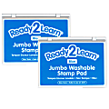 Ready 2 Learn Jumbo Washable Stamp Pads, 4-15/16” x 6-3/4”, Blue, Pack Of 2 Pads 1 thumbnail image