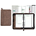 Day-Timer® Distressed Simulated Leather Planner Organizer Set, 3 3/4" x 6 3/4", Brown, Undated-Untimed 1 thumbnail image