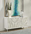 Coast to Coast Cloudfield 57"W Coastal Credenza With 3 Doors, White