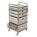Honey Can Do Wrapping Paper Storage Cart, 5 Drawers, 37” x 15-5/16”, Clear 1 thumbnail image