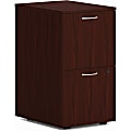 HON Mod HLPLPMFF Pedestal - 15" x 20"28" - 2 x File Drawer(s) - Finish: Traditional Mahogany