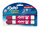 EXPO® Low-Odor Dry-Erase Pink Ribbon Markers, Chisel Point, Pink, Pack Of 2