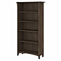 Bush® Furniture Salinas 63"H 5-Shelf Bookcase, Ash Brown, Standard Delivery