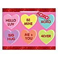 Amscan Candy Hearts Valentine's Day Medium Gift Bags With Gift Tags, 7"H x 9"W x 4"D, Pink, Pack Of 18 Bags