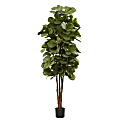 Nearly Natural 6'H Polyester Fiddle Leaf Fig Tree With Pot, Green 1 thumbnail image