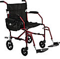 Medline Ultralight Freedom 2 Transport Chair, Red 1 thumbnail image