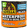 Gorilla Waterproof Patch & Seal Tape - 10 ft Length x 4" Width - Black - 1 Each 1 thumbnail image