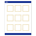 Avery® Print-To-The-Edge Cards With Sure Feed®, S00-DJ4-PRMWC10, 2-1/2" x 2-1/2", Matte White, Preprinted Gold Border/Gold Dots Design, Pack Of 90 1 thumbnail image